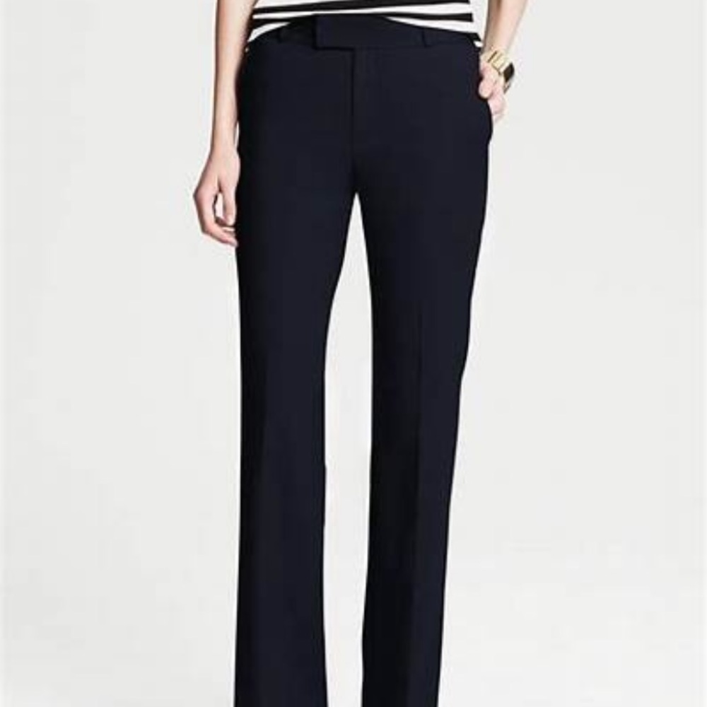 Banana Republic Martin Navy Pinstripe 4 Long